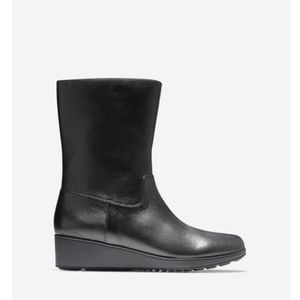 Cole Haan Ontario Black Leather Waterproof Boots